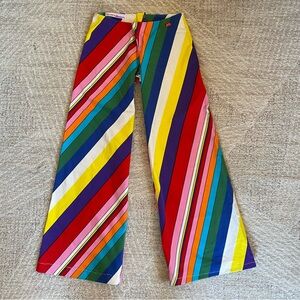 Miss Sixty Colorful Striped Wide Leg Pants